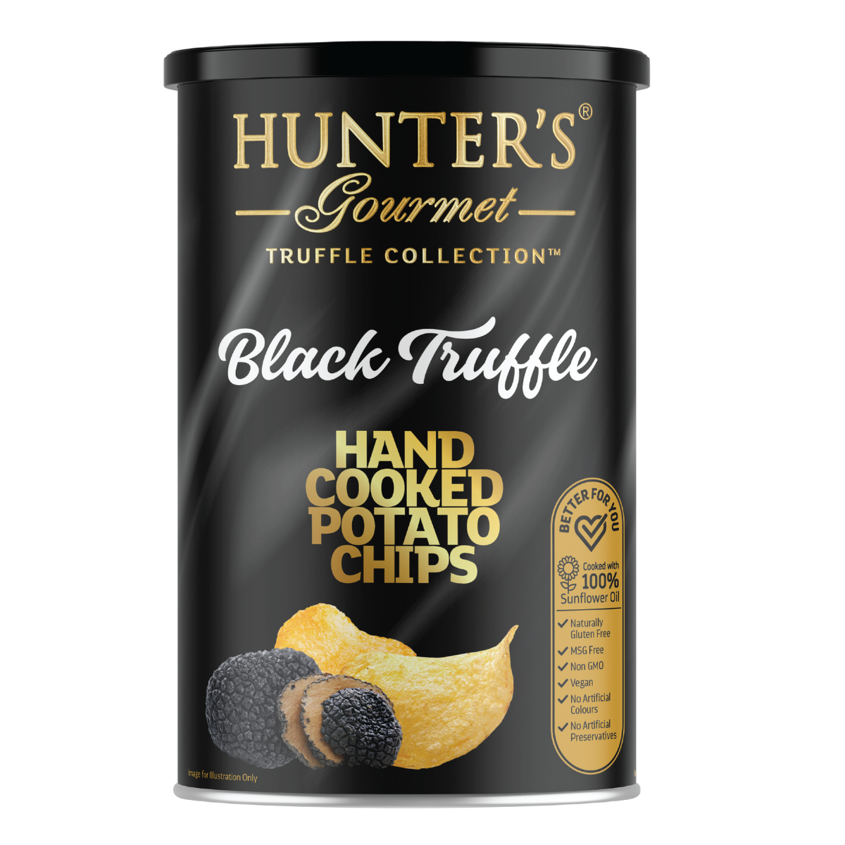 Hunter's Chips Black Truffle 150g in Can