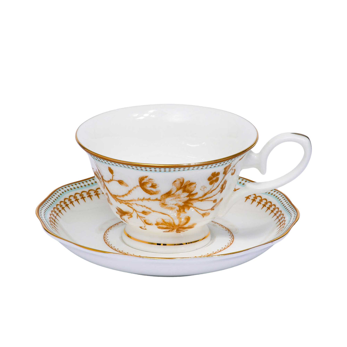 Stechol Fine Bone China 12PCS Coffee Cup & Saucer Set