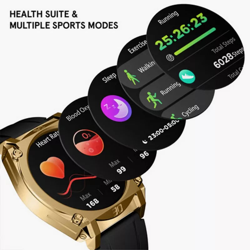 Police My Avatar Gents 45MM Black Smart Watch With Silicone Strap