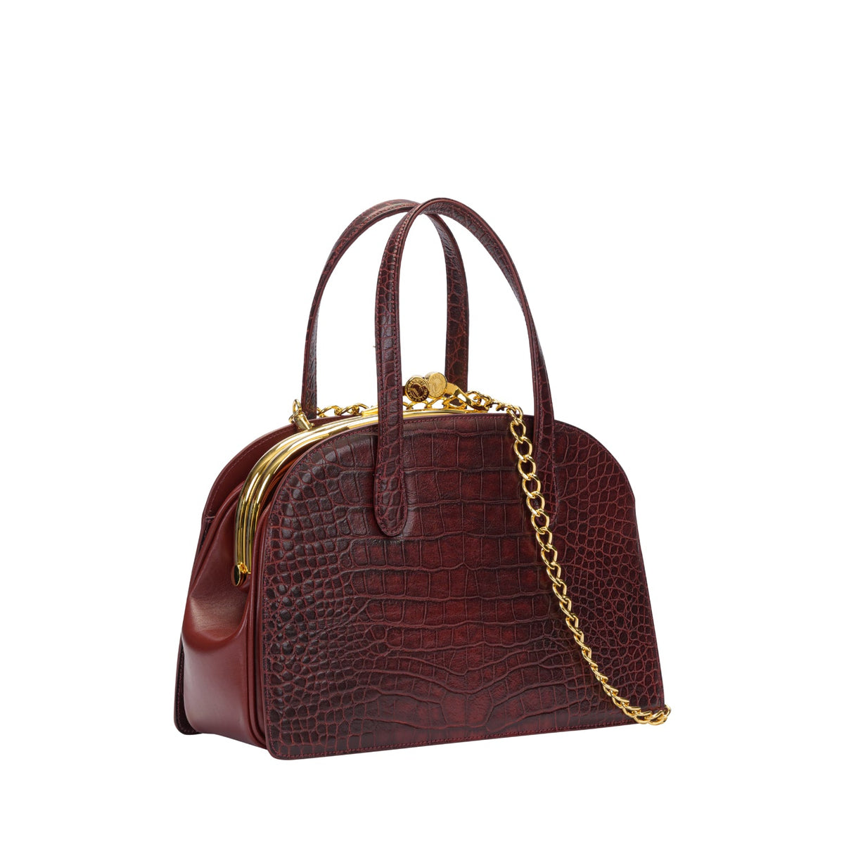 Orlandi Valentino Women's Rhea Embossed Top Handle Hand Bag
