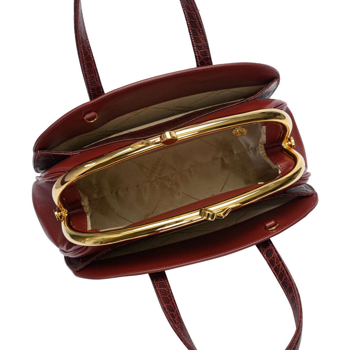 Orlandi Valentino Women's Rhea Embossed Top Handle Hand Bag