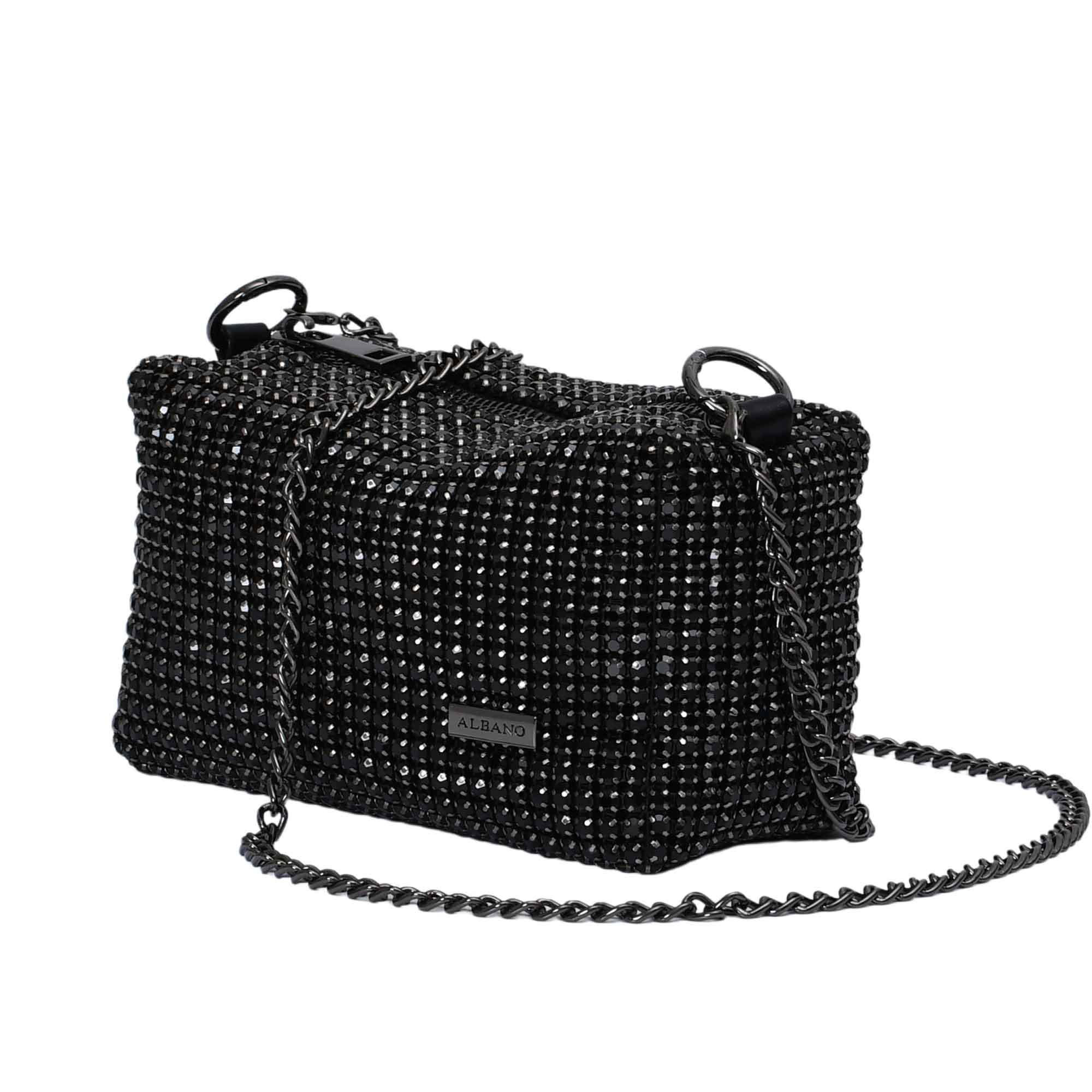 Albano Women's Black Clutch Bag
