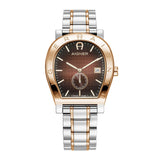 Aigner Daiano Gents Brown Dial Rose Gold Stainless Steel Bracelet Watch