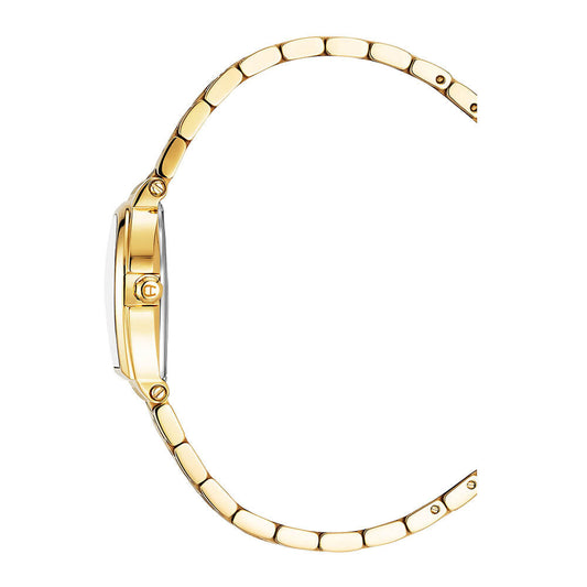 Aigner Dogna Ladies Champagne Sunray Brushed Dial Yellow Gold Stainless Steel Bracelet Watch