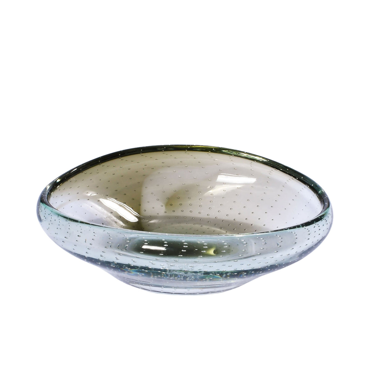 Casa Blu Clear With Light Green And Dark Green Plate