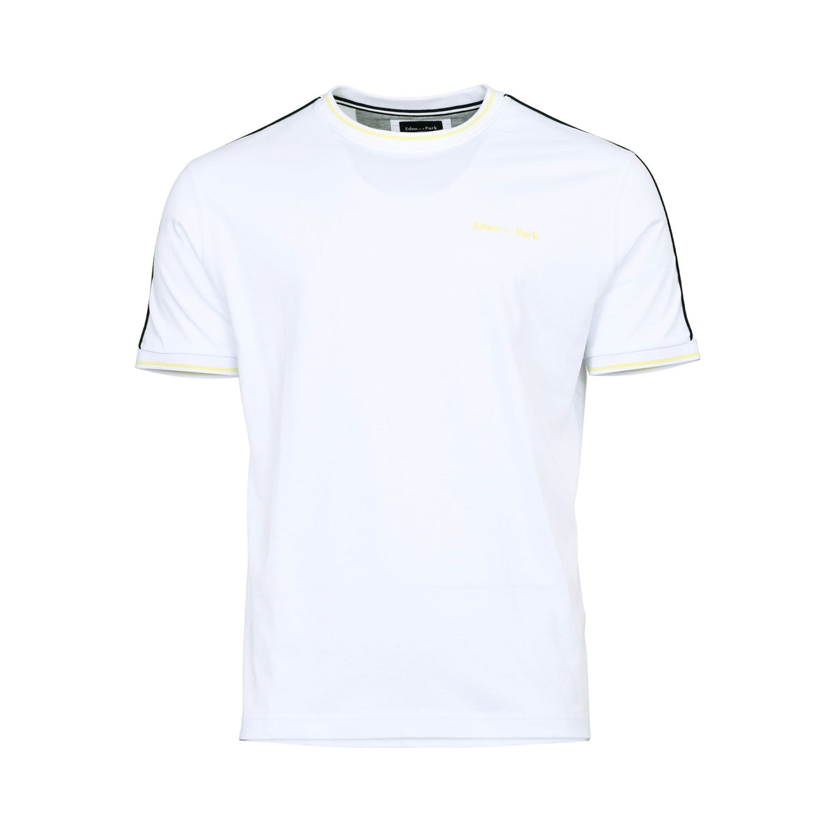 Eden Park Men's Crew Neck T-Shirt with Striped Sleeves