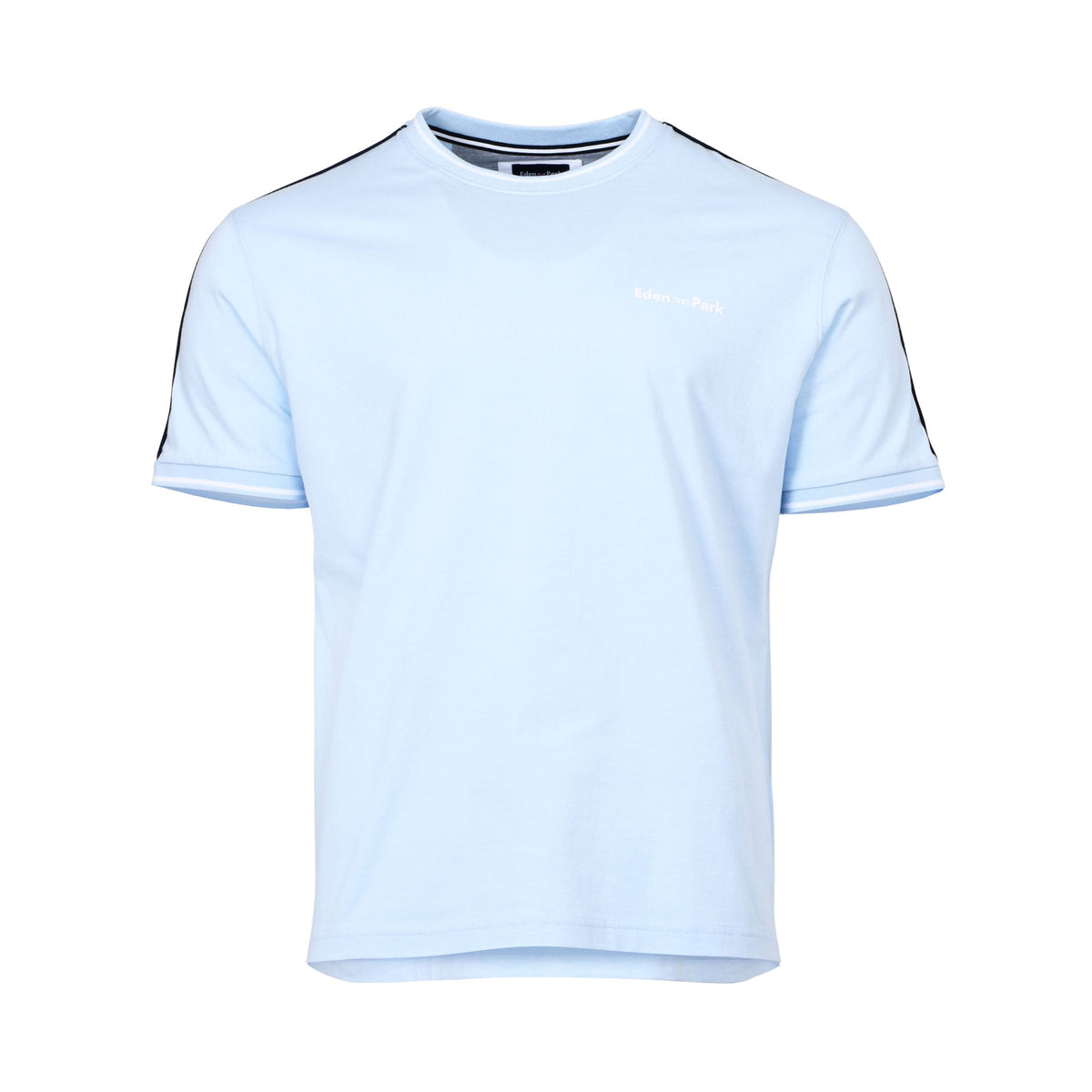 Eden Park Men's Crew Neck T-Shirt with Striped Sleeves