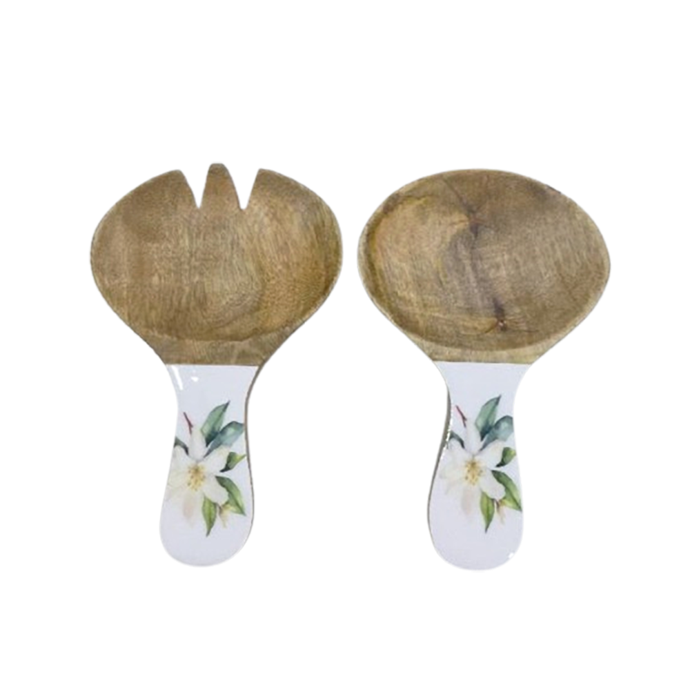 Van Deurs Danmark Servers Short Mango White Flower Set Of 2