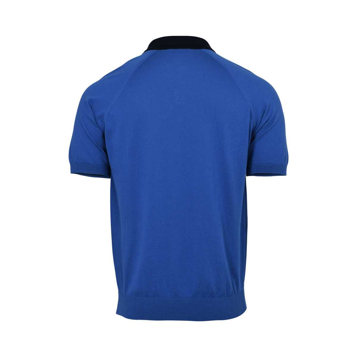 Gran Sasso Men's Knitted Tennis Polo Shirt with Contrast Collar