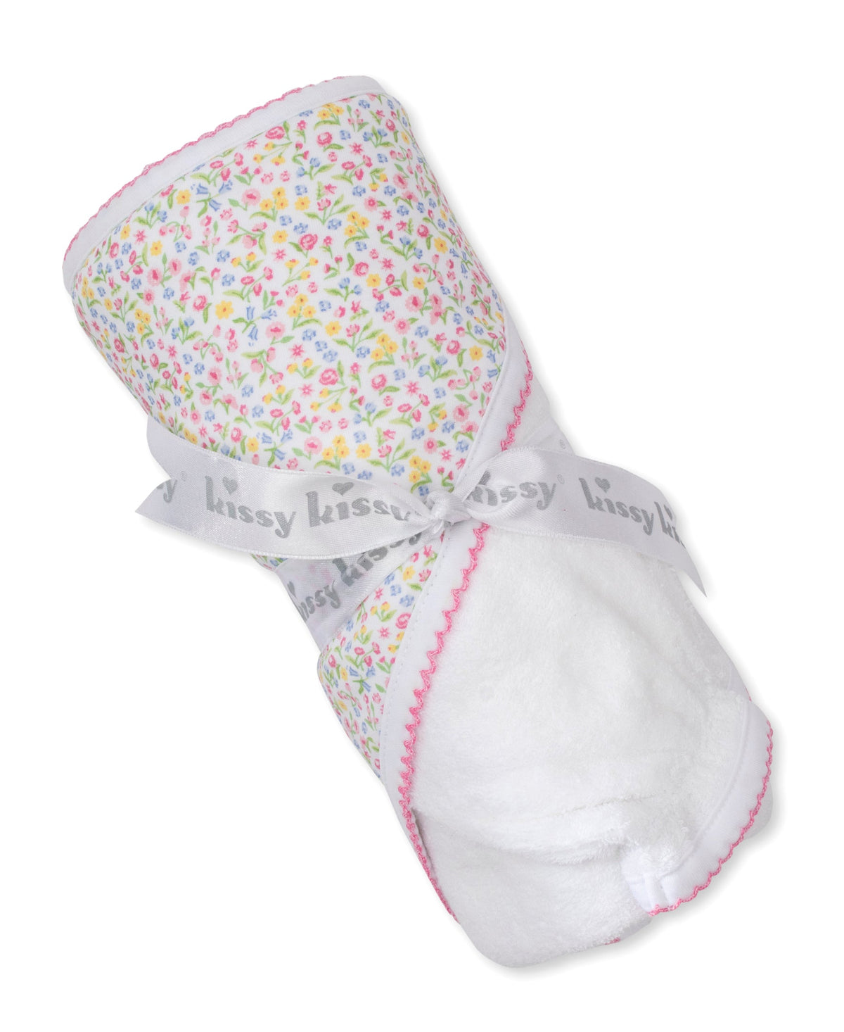 Kissy Kissy Kids New Born Girl's White & Pink Towel