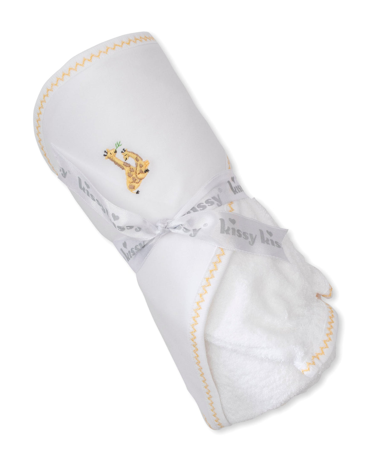Kissy Kissy Kids New Born Unisex White & Yellow Towel