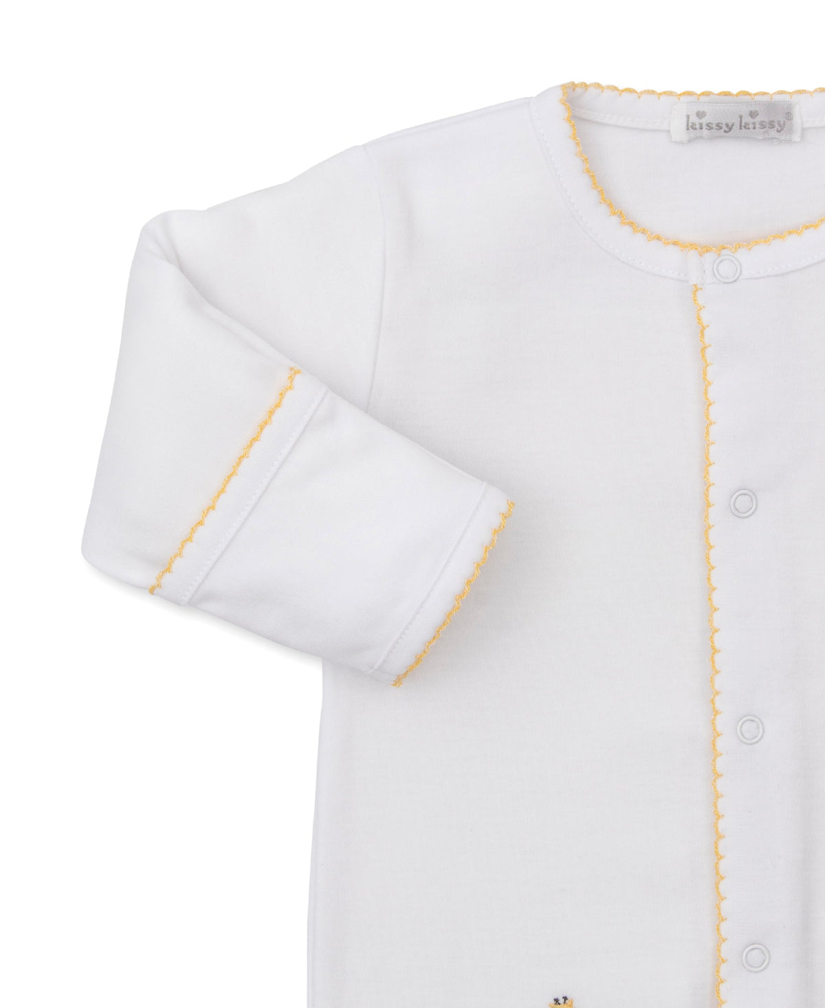 Kissy Kissy Kids New Born Girl's  White & Yellow Sleepsuit