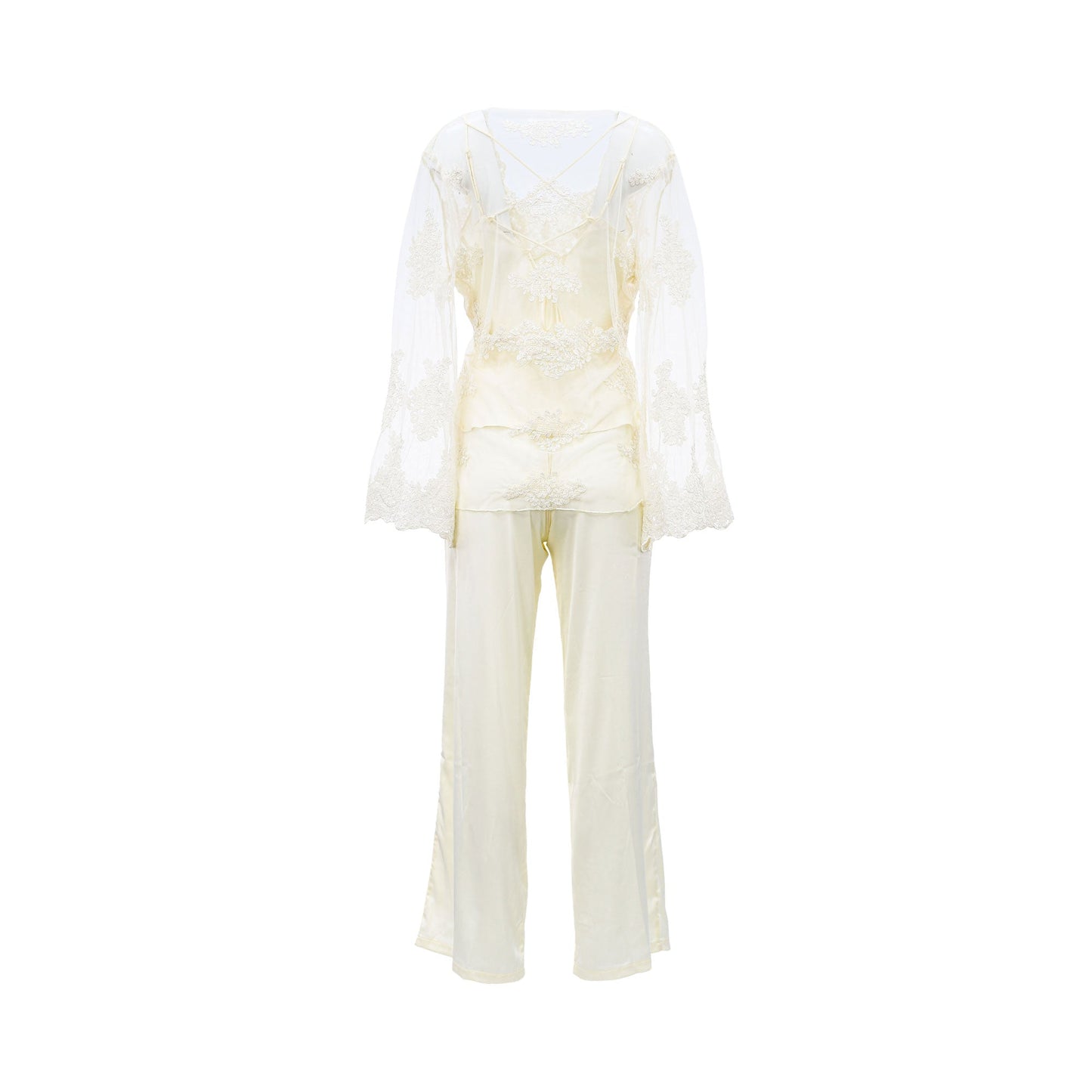 Lea Women's Satin Allover Pyjama Set