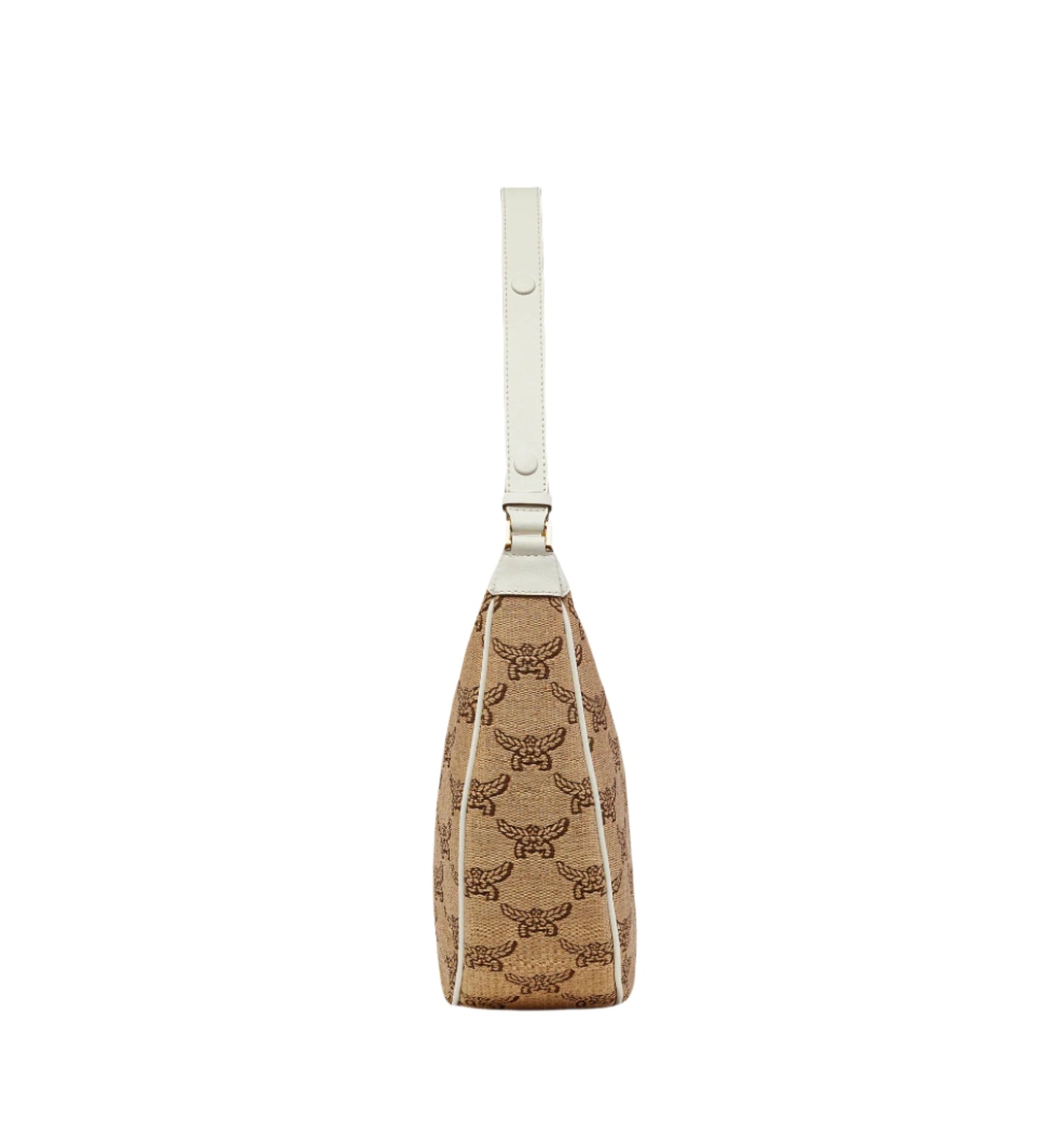 MCM Women's Himmel Ascending Moon Hobo in Lauretos Raffia Jacquard