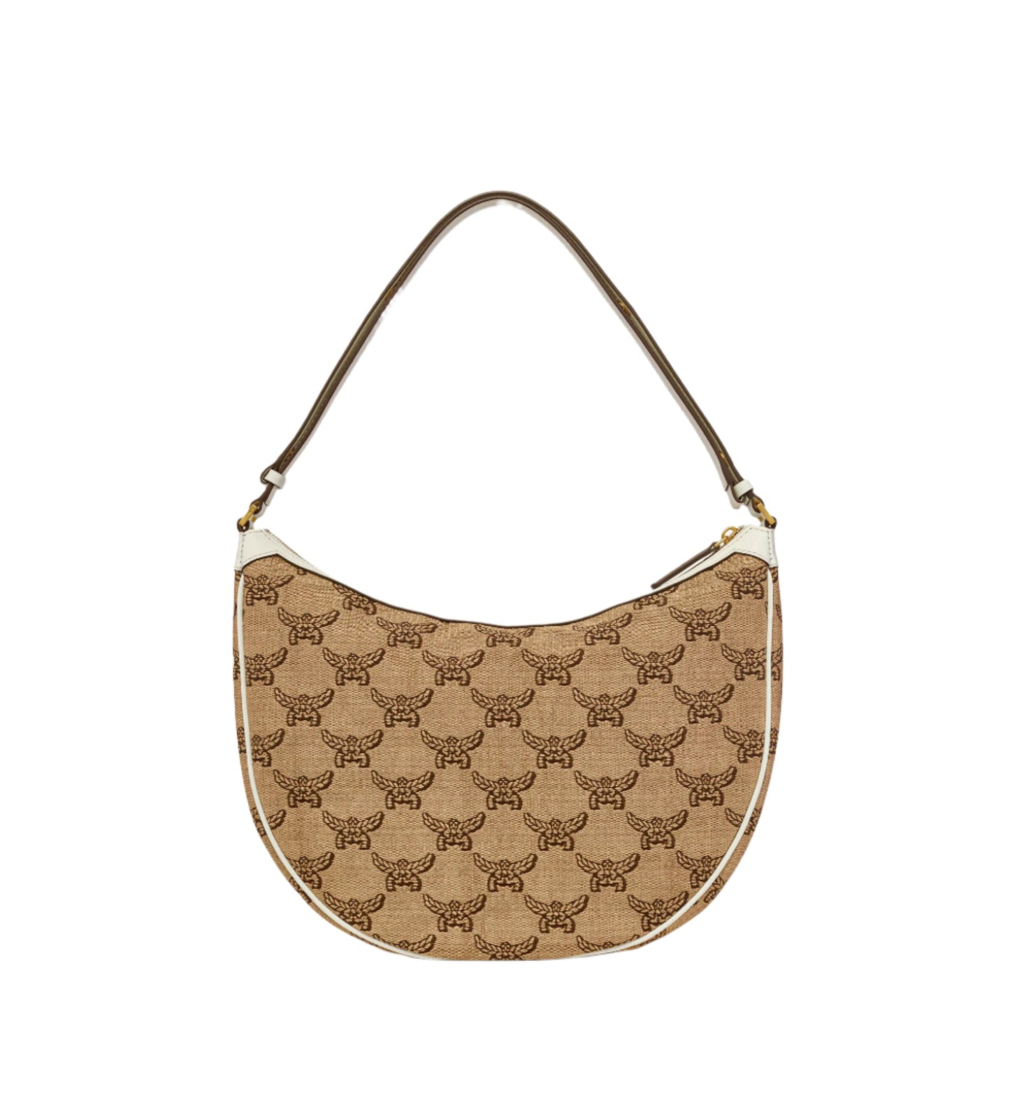 MCM Women's Himmel Ascending Moon Hobo in Lauretos Raffia Jacquard