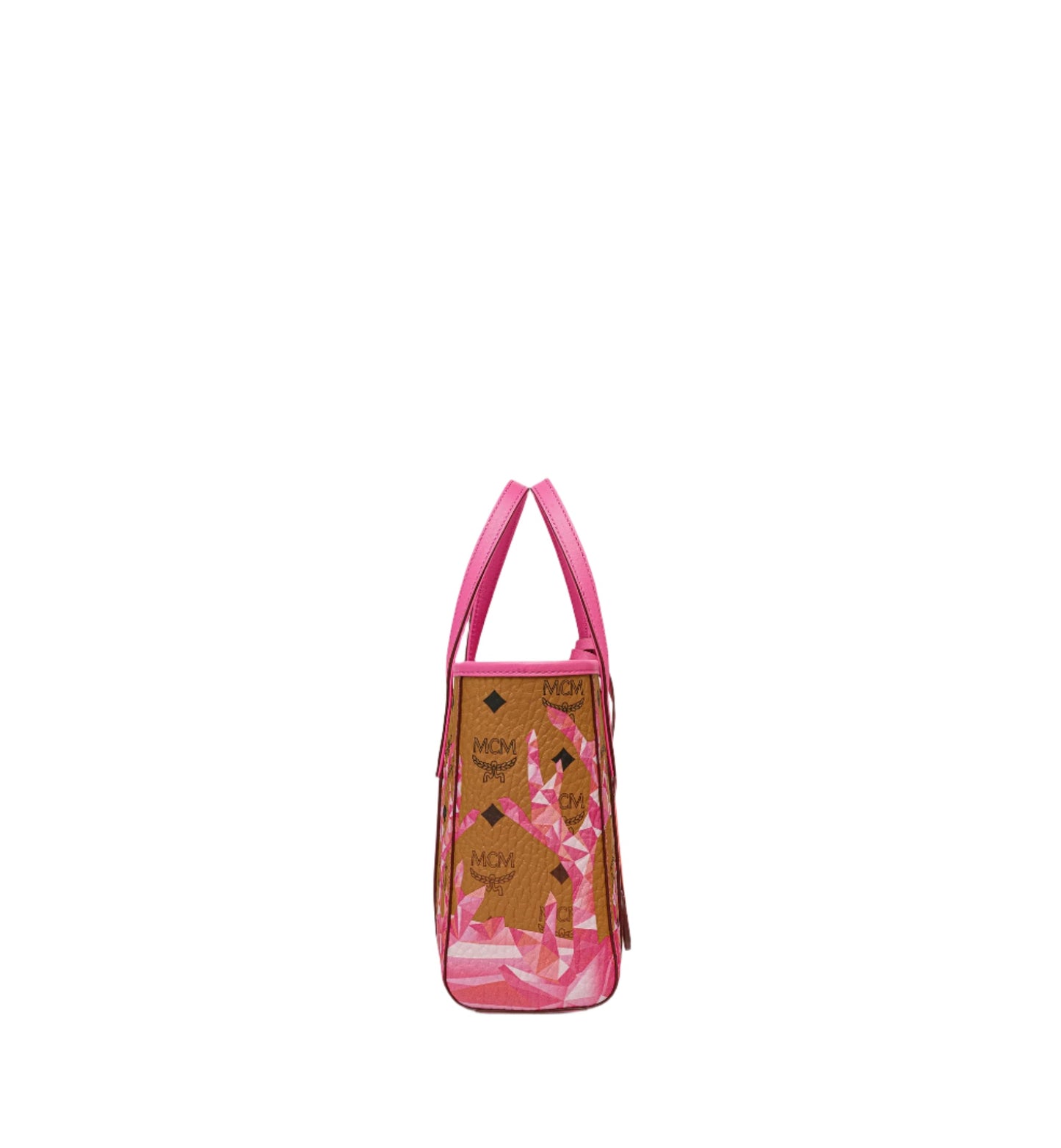 MCM Women's Toni Top-Zip Shopper in Cubic Coral Visetos