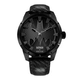 Police The Bat Gents Black Dial Black Leather Strap Watch