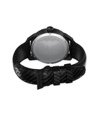 Police The Bat Gents Black Dial Black Leather Strap Watch