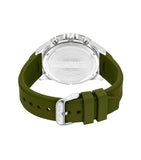 Police Motion Gents Multifunction Green Dial Silicon Strap Watch