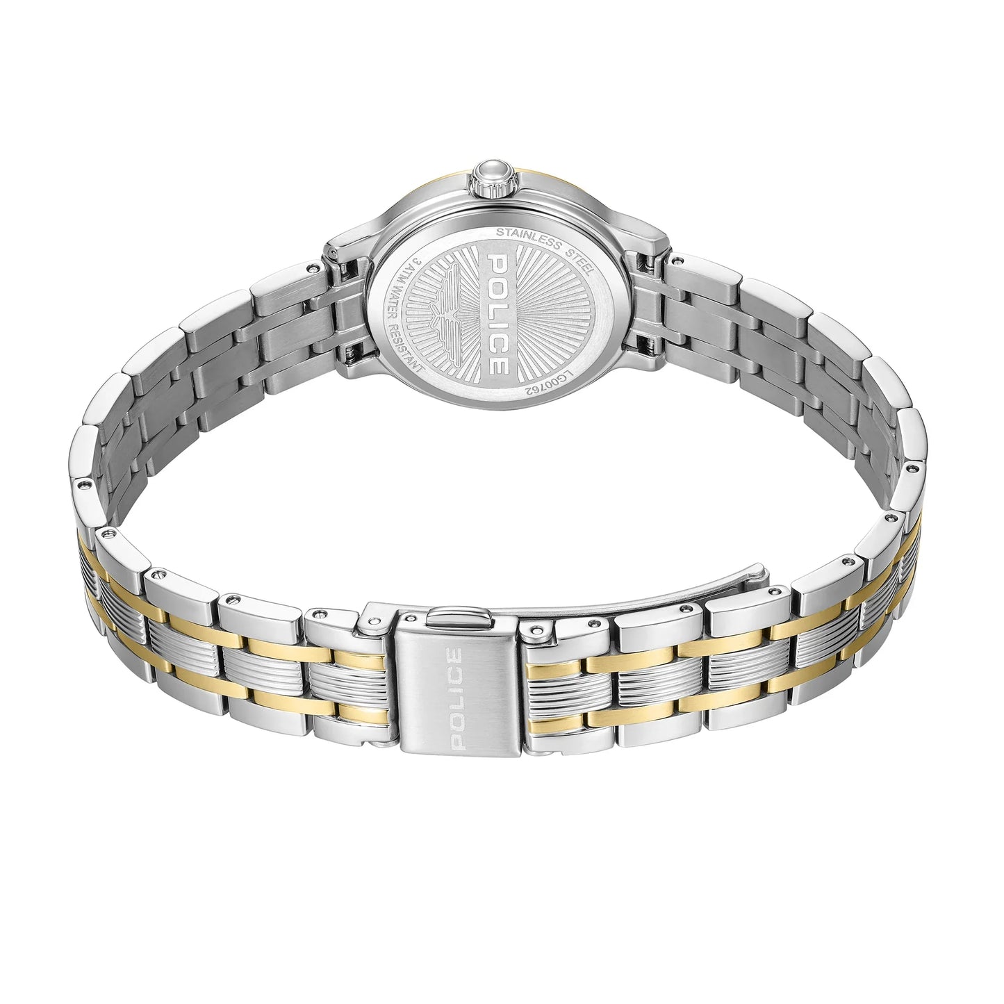 Police Charm Ladies Green Dial Two-Tone Watch