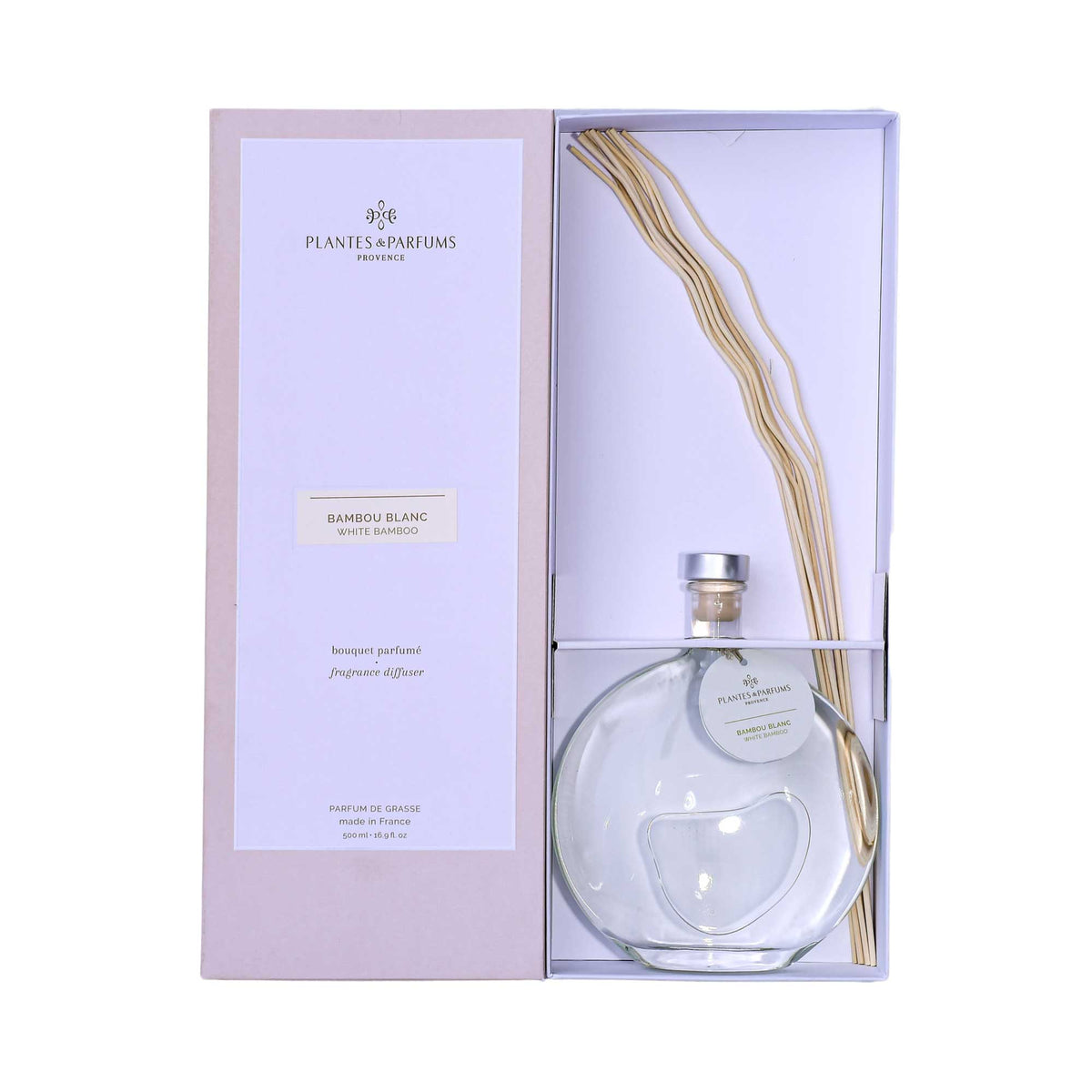 Plantes & Parfums Fragrance Diffuser 500ml Bambou Blanc