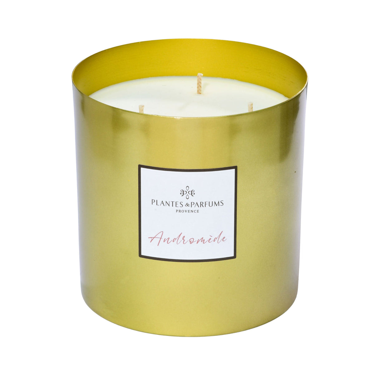 Plantes & Parfums Large Scented Vegetable Candle Doree Andromede 3 Wicks
