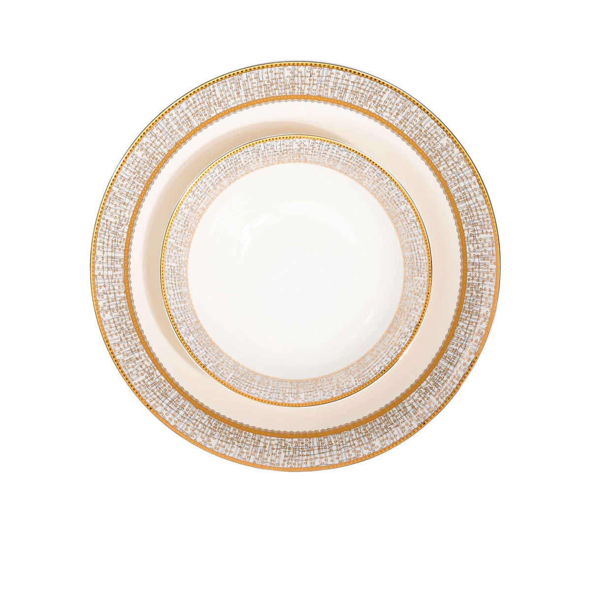 Richfine Dinner Set Round Shape New Bone 98 pcs