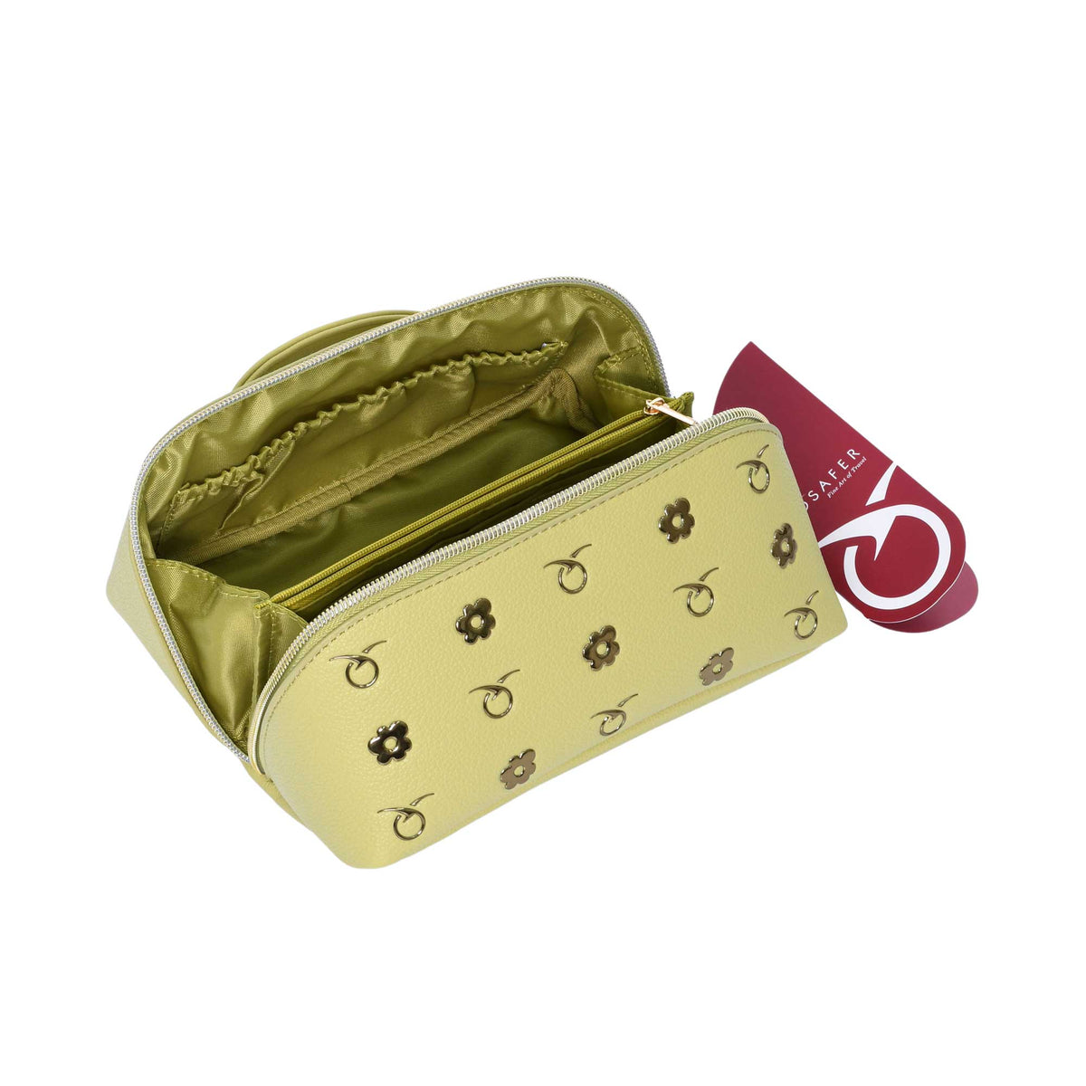 Mosafer Women's Dahlia Light Green Cosmetic Bag