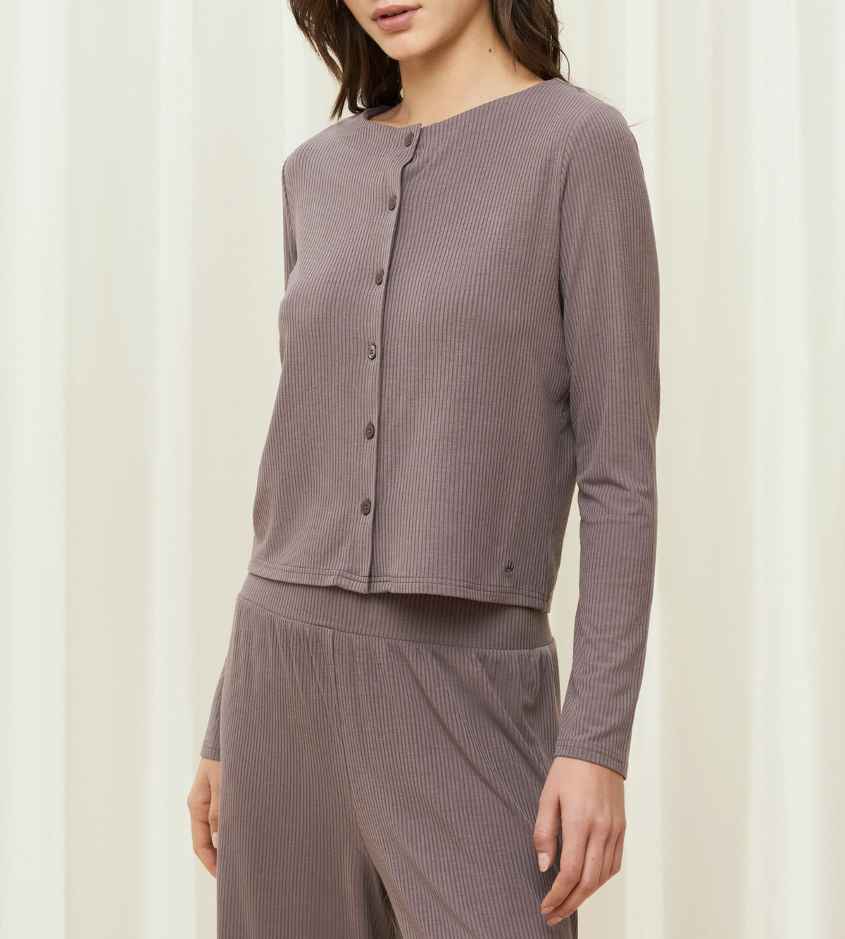 Natural Spotlight Rib Cardigan