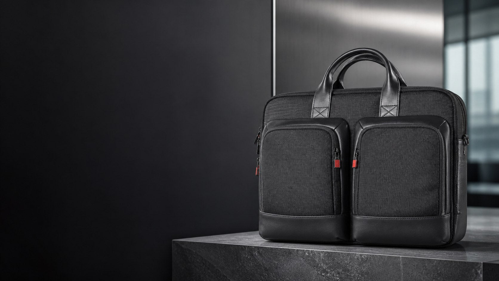 Luxury men's leather bag